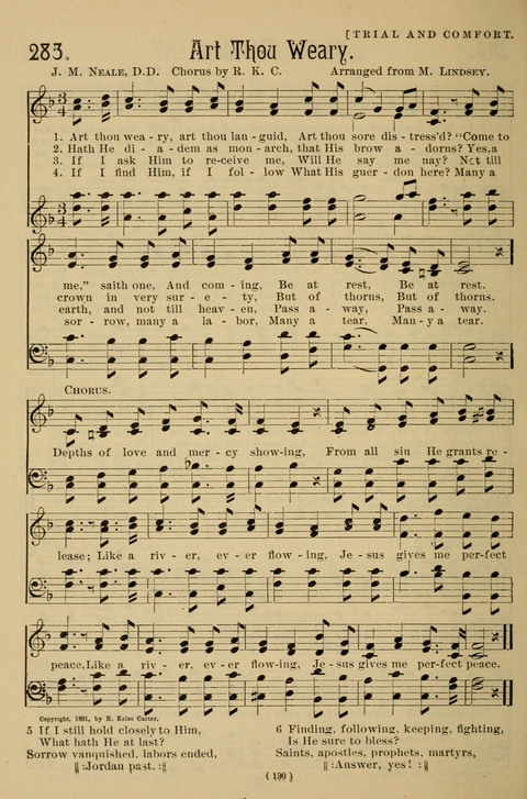 Hymns of the Christian Life: for the sanctuary, Sunday schools, prayer meetings, mission work and revival services page 190