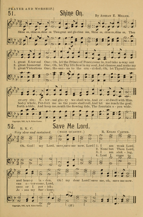 Hymns of the Christian Life: for the sanctuary, Sunday schools, prayer meetings, mission work and revival services page 27