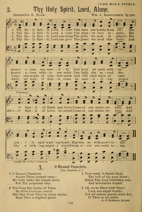 Hymns of the Christian Life: for the sanctuary, Sunday schools, prayer meetings, mission work and revival services page 4