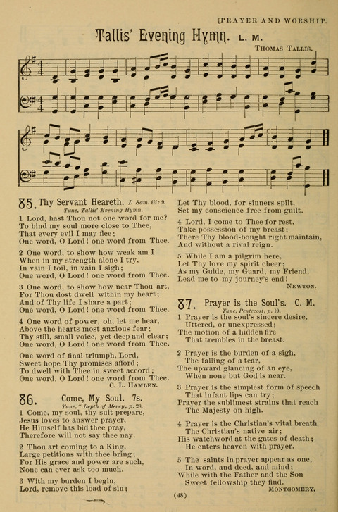 Hymns of the Christian Life: for the sanctuary, Sunday schools, prayer meetings, mission work and revival services page 48