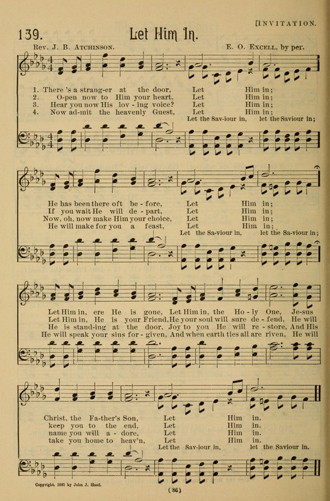 Hymns of the Christian Life: for the sanctuary, Sunday schools, prayer meetings, mission work and revival services page 86