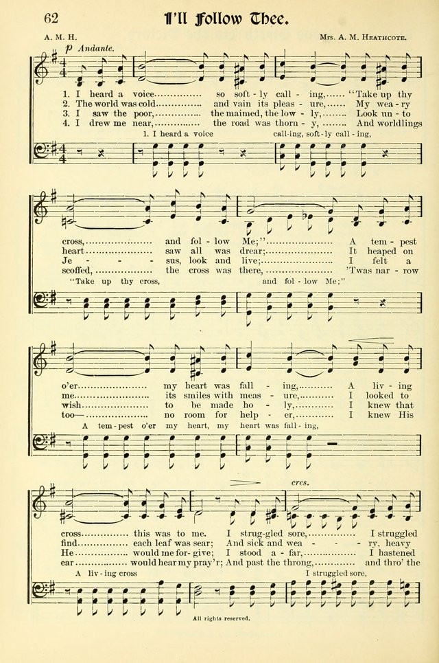 Hymns of the Christian Life. No. 3: for church worship, conventions, evangelistic services, prayer meetings, missionary meetings, revival services, rescue mission work and Sunday schools page 62