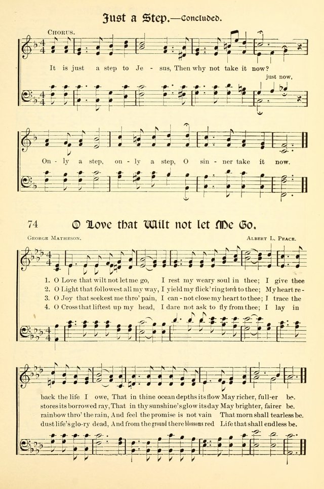 Hymns of the Christian Life. No. 3: for church worship, conventions, evangelistic services, prayer meetings, missionary meetings, revival services, rescue mission work and Sunday schools page 75