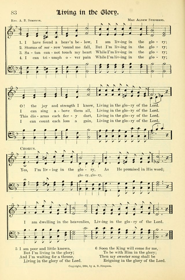 Hymns of the Christian Life. No. 3: for church worship, conventions, evangelistic services, prayer meetings, missionary meetings, revival services, rescue mission work and Sunday schools page 84