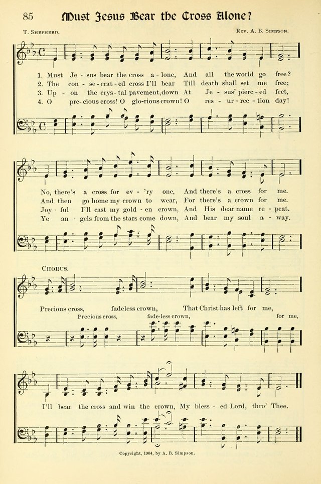 Hymns of the Christian Life. No. 3: for church worship, conventions, evangelistic services, prayer meetings, missionary meetings, revival services, rescue mission work and Sunday schools page 86
