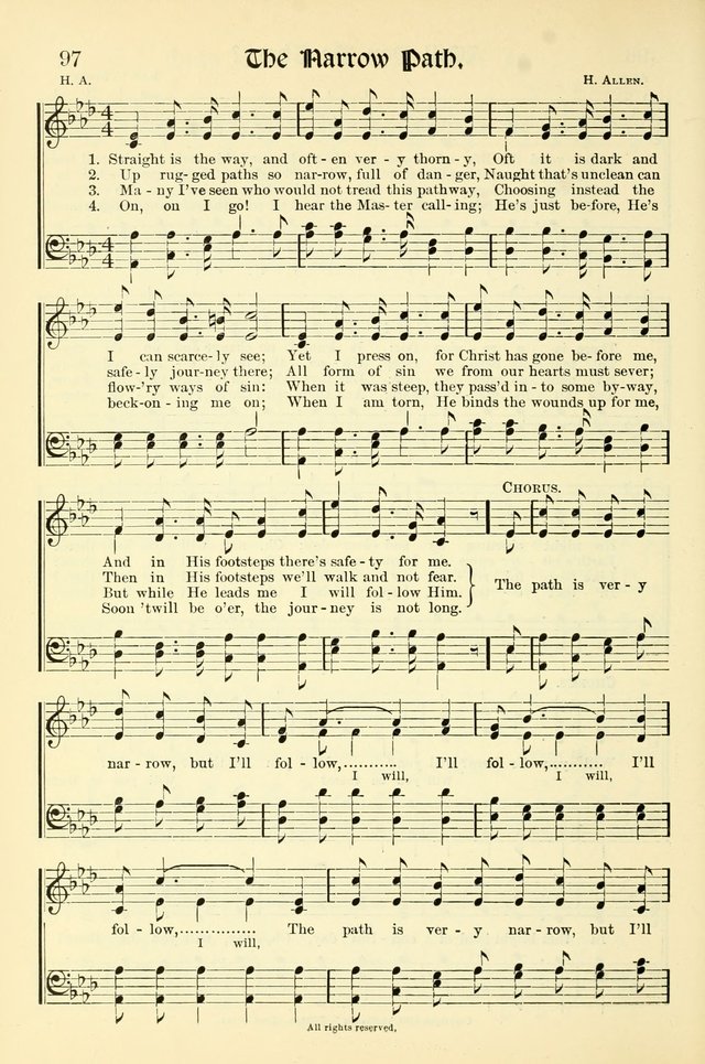 Hymns of the Christian Life. No. 3: for church worship, conventions, evangelistic services, prayer meetings, missionary meetings, revival services, rescue mission work and Sunday schools page 98