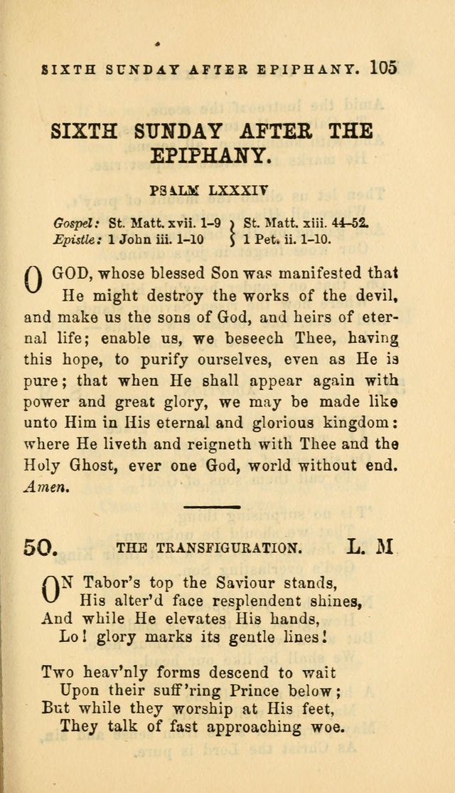 Hymns and Chants: with offices of devotion. For use in Sunday-schools, parochial and week day schools, seminaries and colleges. Arranged according to the Church year page 105