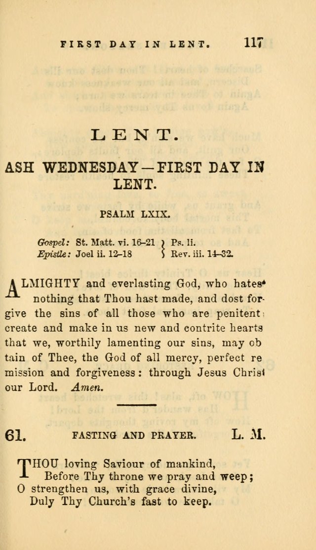 Hymns and Chants: with offices of devotion. For use in Sunday-schools, parochial and week day schools, seminaries and colleges. Arranged according to the Church year page 117