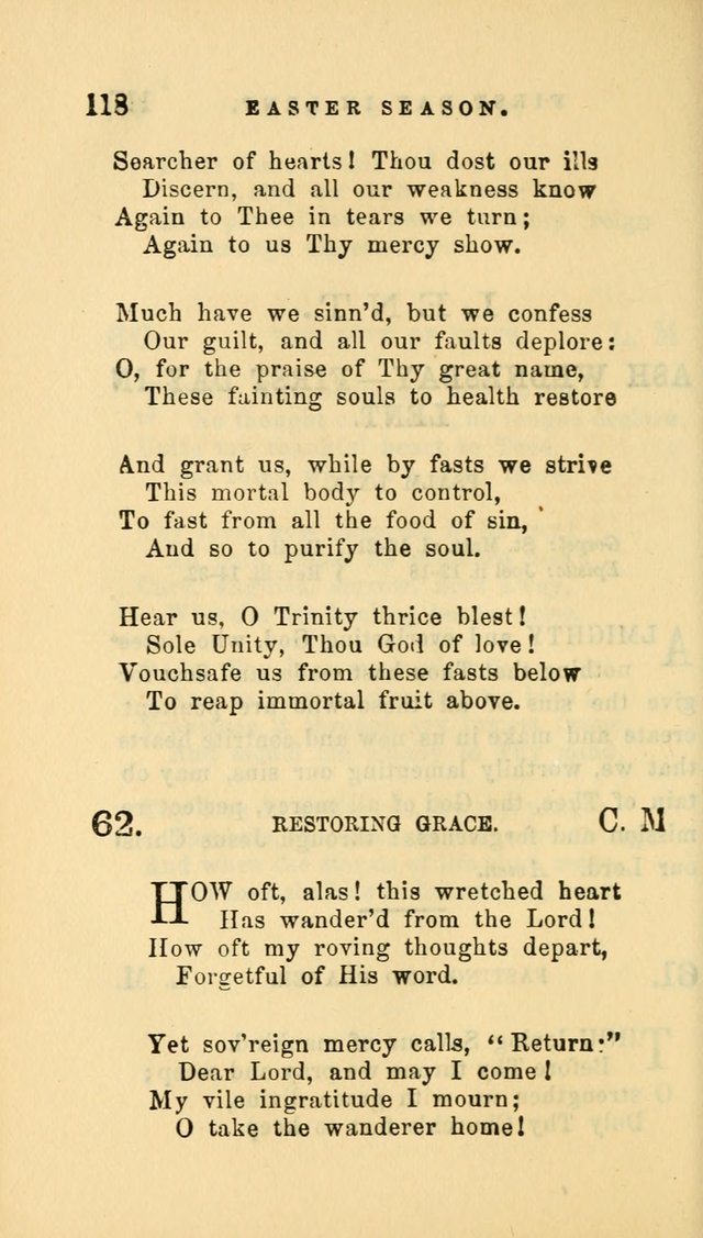 Hymns and Chants: with offices of devotion. For use in Sunday-schools, parochial and week day schools, seminaries and colleges. Arranged according to the Church year page 118