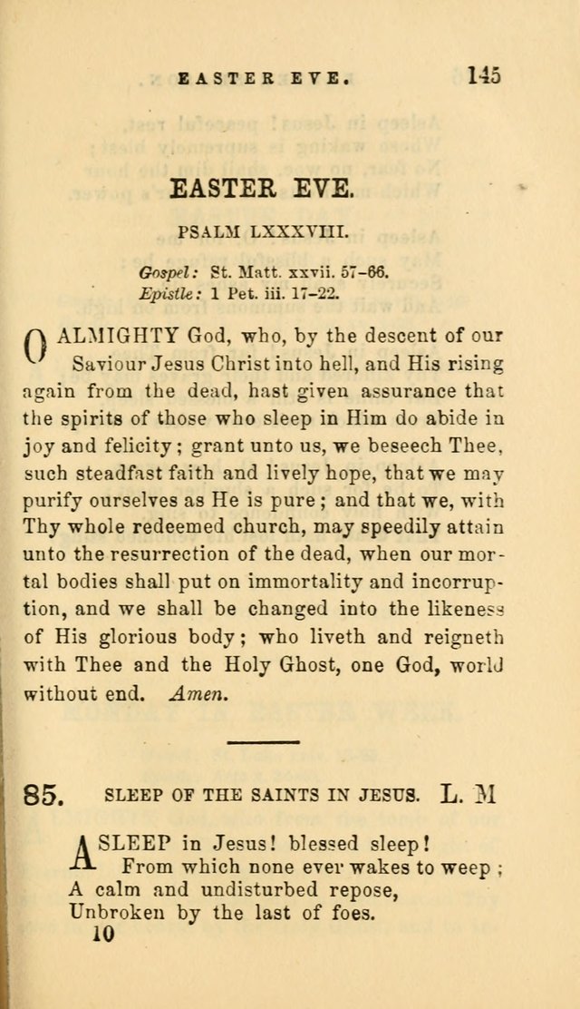 Hymns and Chants: with offices of devotion. For use in Sunday-schools, parochial and week day schools, seminaries and colleges. Arranged according to the Church year page 145