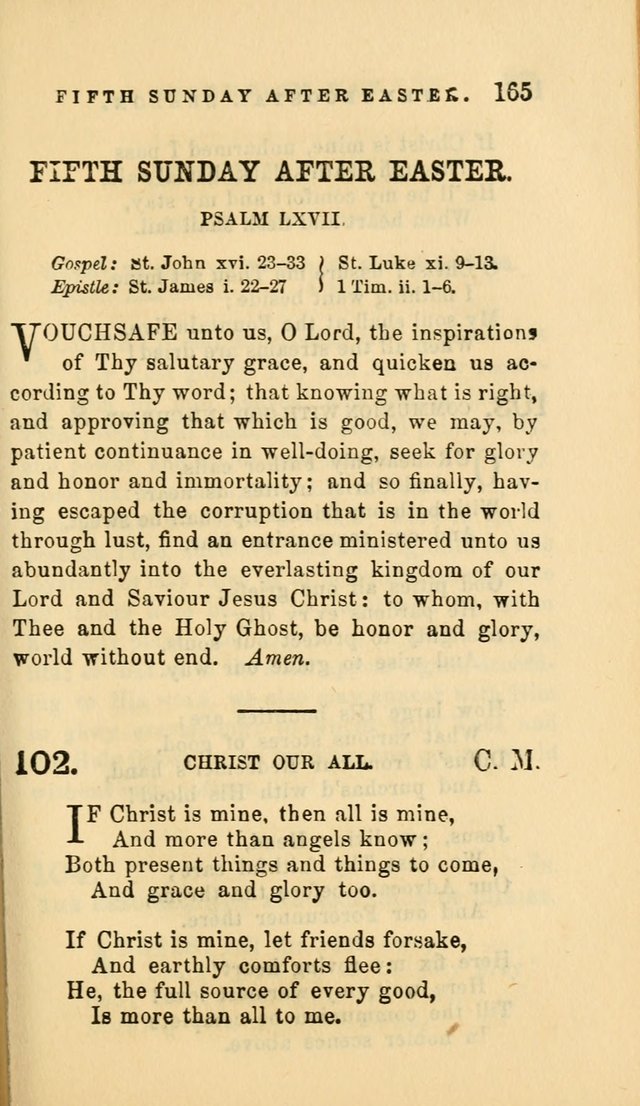 Hymns and Chants: with offices of devotion. For use in Sunday-schools, parochial and week day schools, seminaries and colleges. Arranged according to the Church year page 165