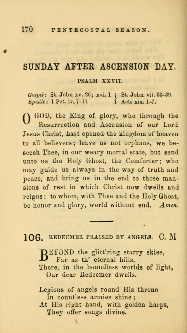 Hymns and Chants: with offices of devotion. For use in Sunday-schools, parochial and week day schools, seminaries and colleges. Arranged according to the Church year page 170