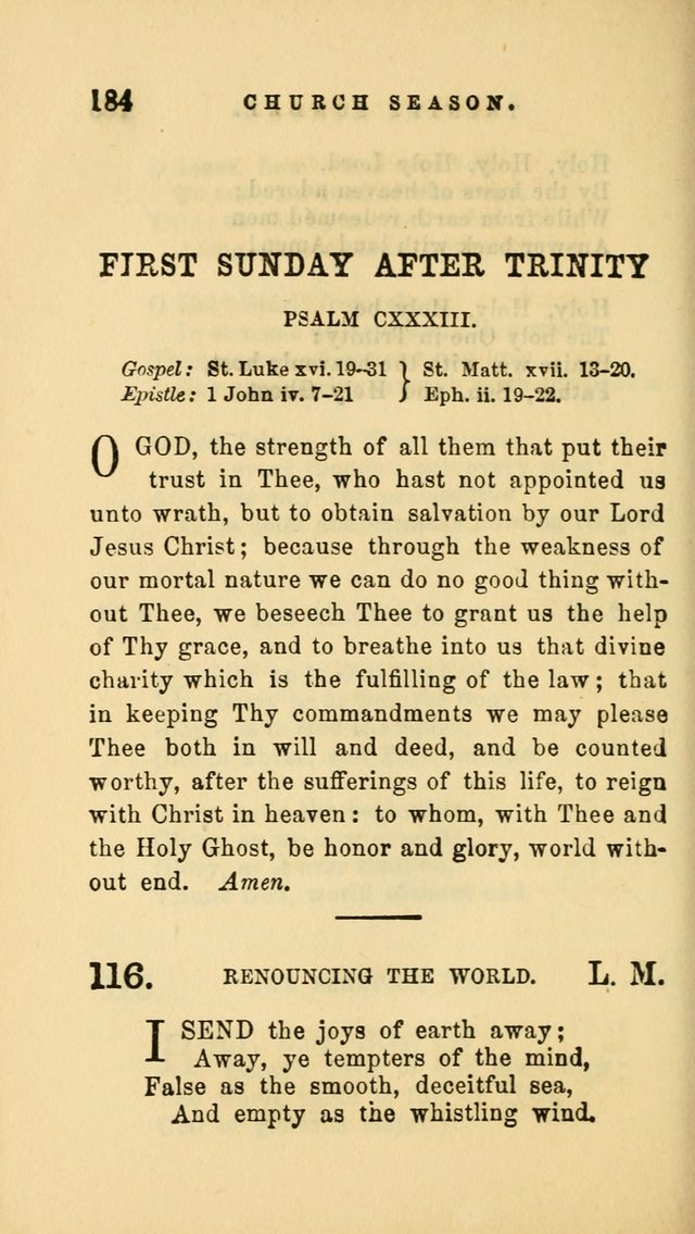 Hymns and Chants: with offices of devotion. For use in Sunday-schools, parochial and week day schools, seminaries and colleges. Arranged according to the Church year page 184