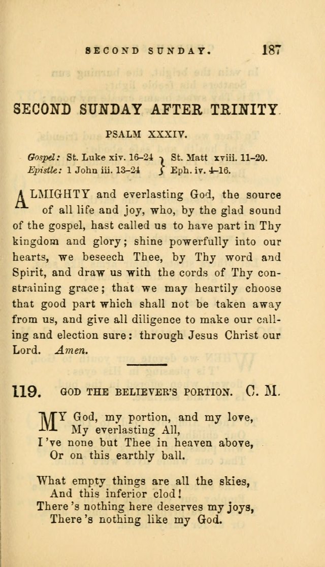 Hymns and Chants: with offices of devotion. For use in Sunday-schools, parochial and week day schools, seminaries and colleges. Arranged according to the Church year page 187