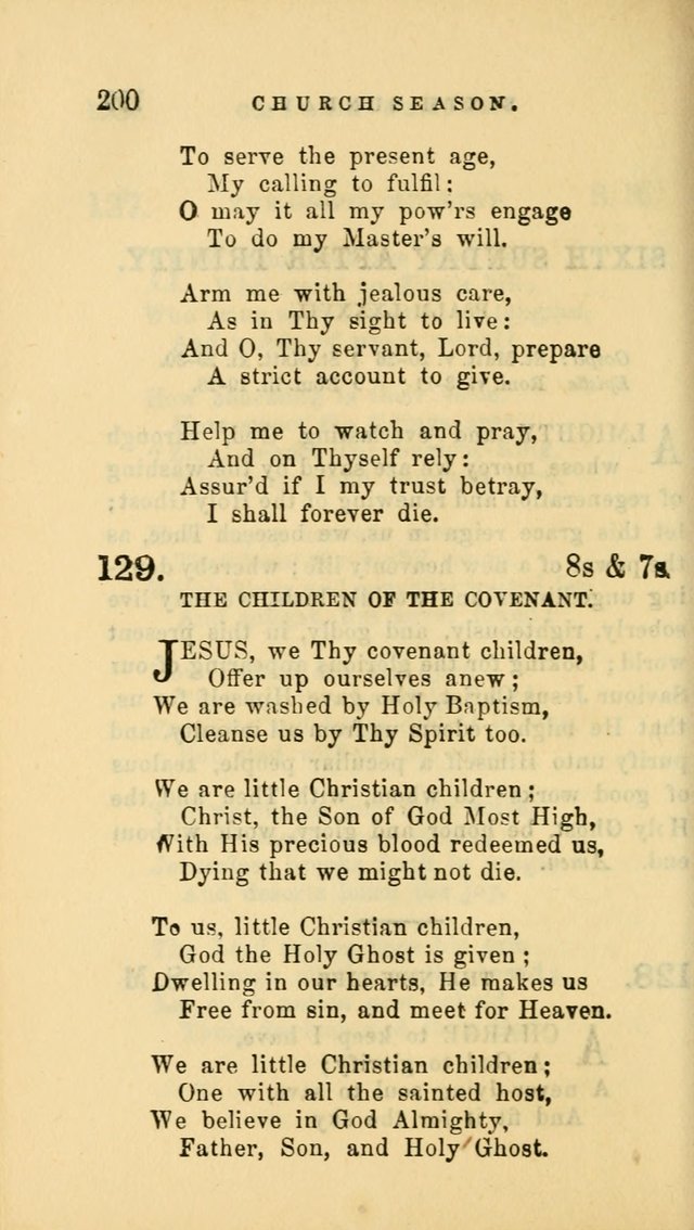 Hymns and Chants: with offices of devotion. For use in Sunday-schools, parochial and week day schools, seminaries and colleges. Arranged according to the Church year page 200