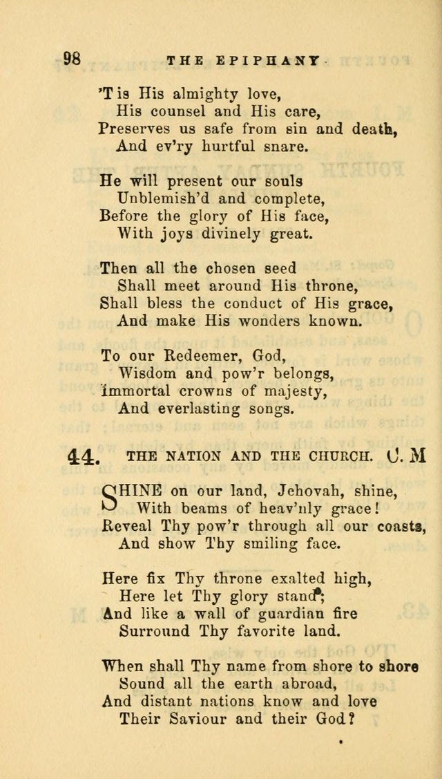 Hymns and Chants: with offices of devotion. For use in Sunday-schools, parochial and week day schools, seminaries and colleges. Arranged according to the Church year page 98