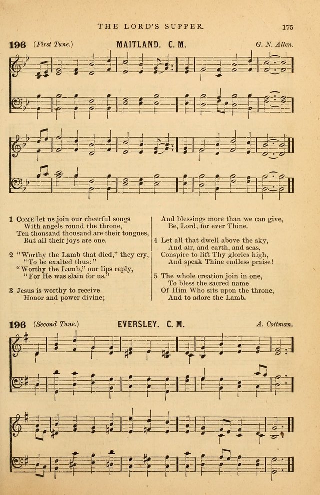 Hymnal Companion to the Prayer Book: suited to the special seasons of the Christian year, and other occasions of public worship, as well as for use in the Sunday-school...With accompanying tunes page 176