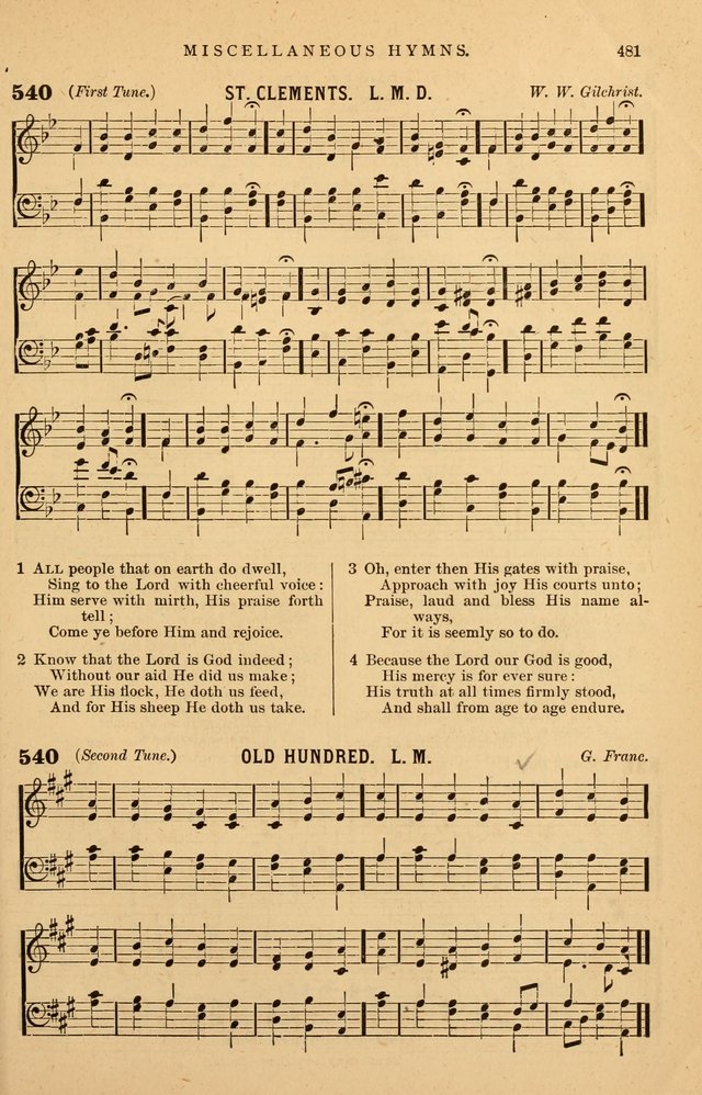 Hymnal Companion to the Prayer Book: suited to the special seasons of the Christian year, and other occasions of public worship, as well as for use in the Sunday-school...With accompanying tunes page 484