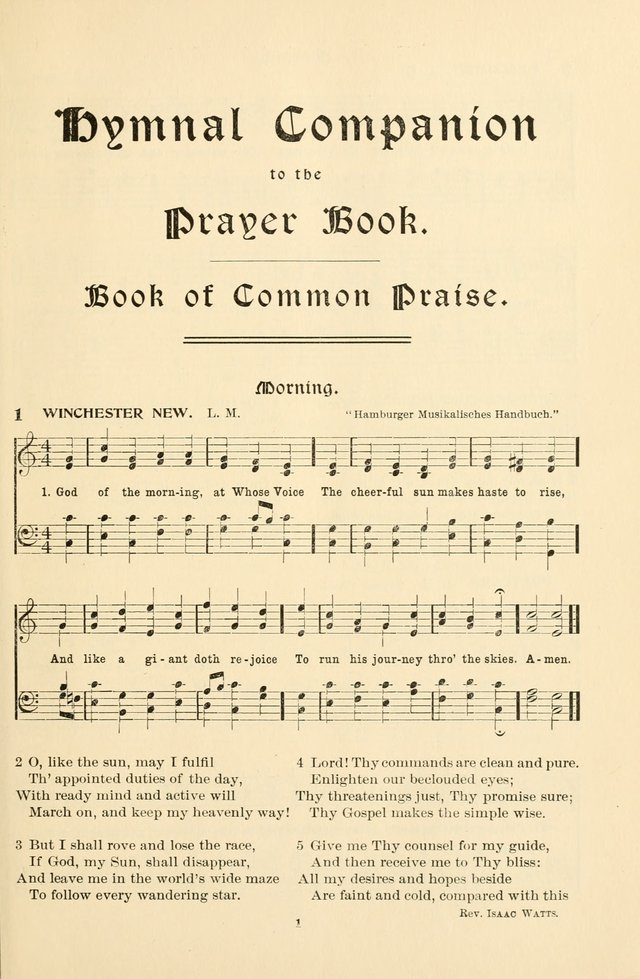 Hymnal Companion to the Prayer Book: with accompanying tunes page 1