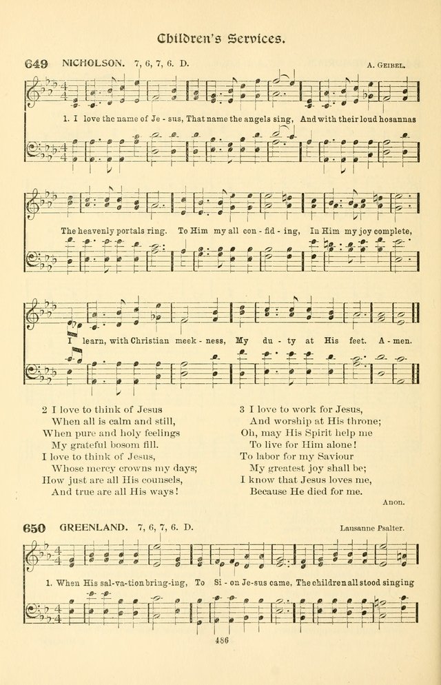Hymnal Companion to the Prayer Book: with accompanying tunes page 496