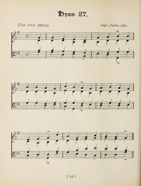 Hymns and Chorales: for schools and colleges page 54