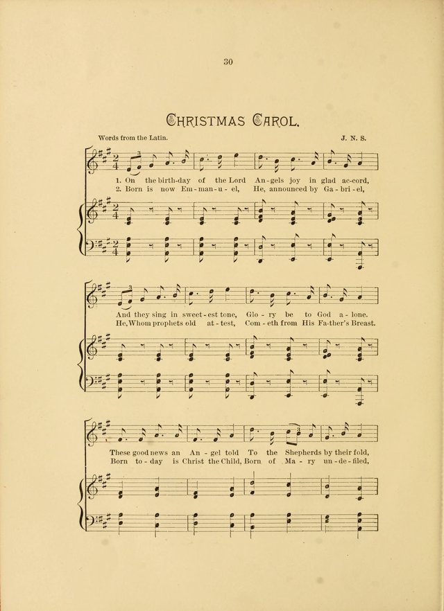 Hymns and Carols Set to Music page 30