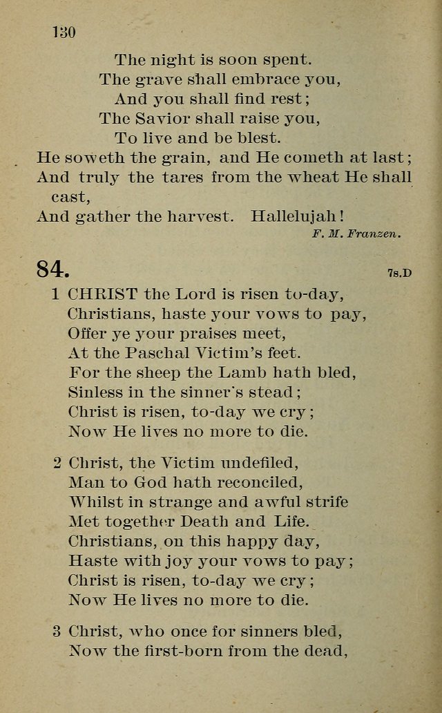 Hymnal: for churches and Sunday-schools of the Augustana Synod page 130