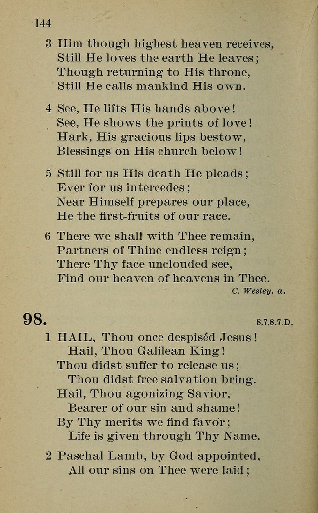 Hymnal: for churches and Sunday-schools of the Augustana Synod page 144