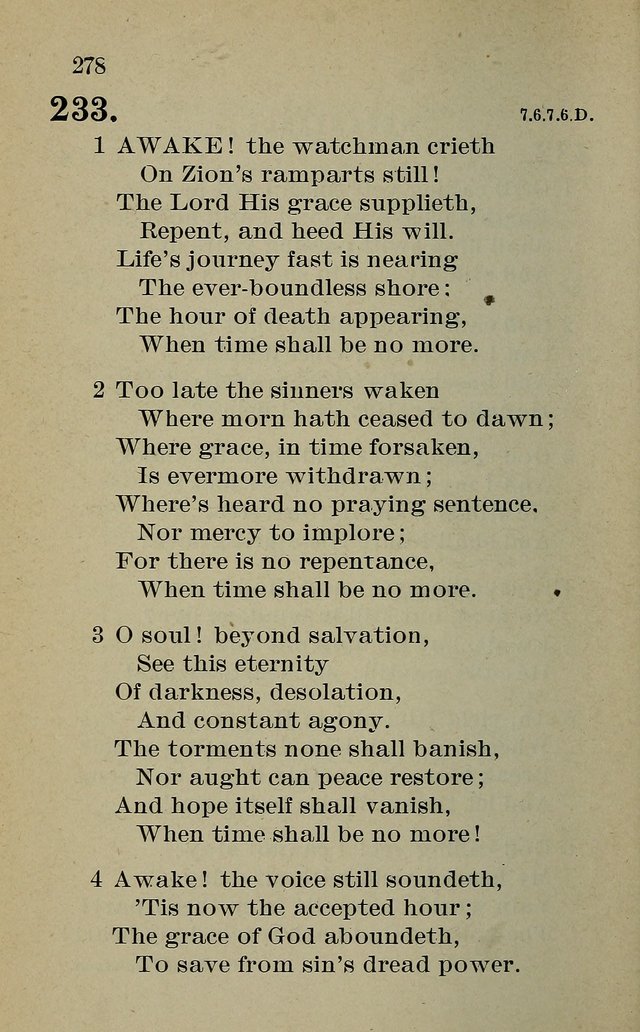 Hymnal: for churches and Sunday-schools of the Augustana Synod page 278