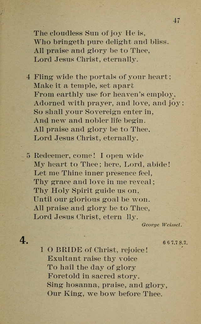Hymnal: for churches and Sunday-schools of the Augustana Synod page 47