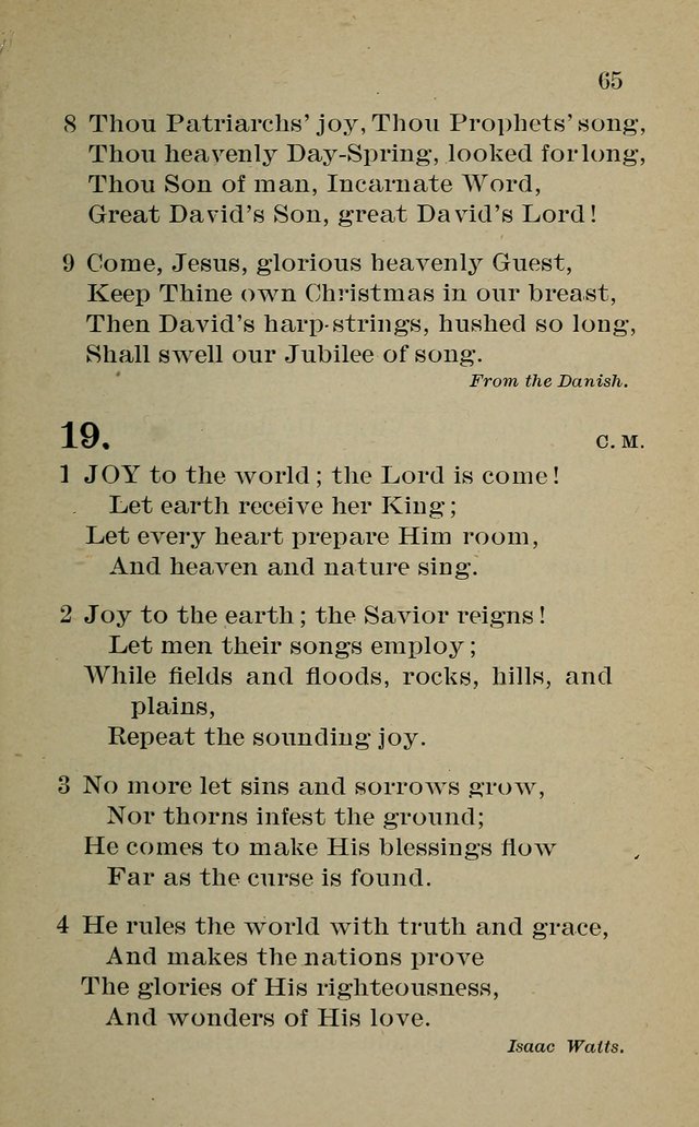Hymnal: for churches and Sunday-schools of the Augustana Synod page 65