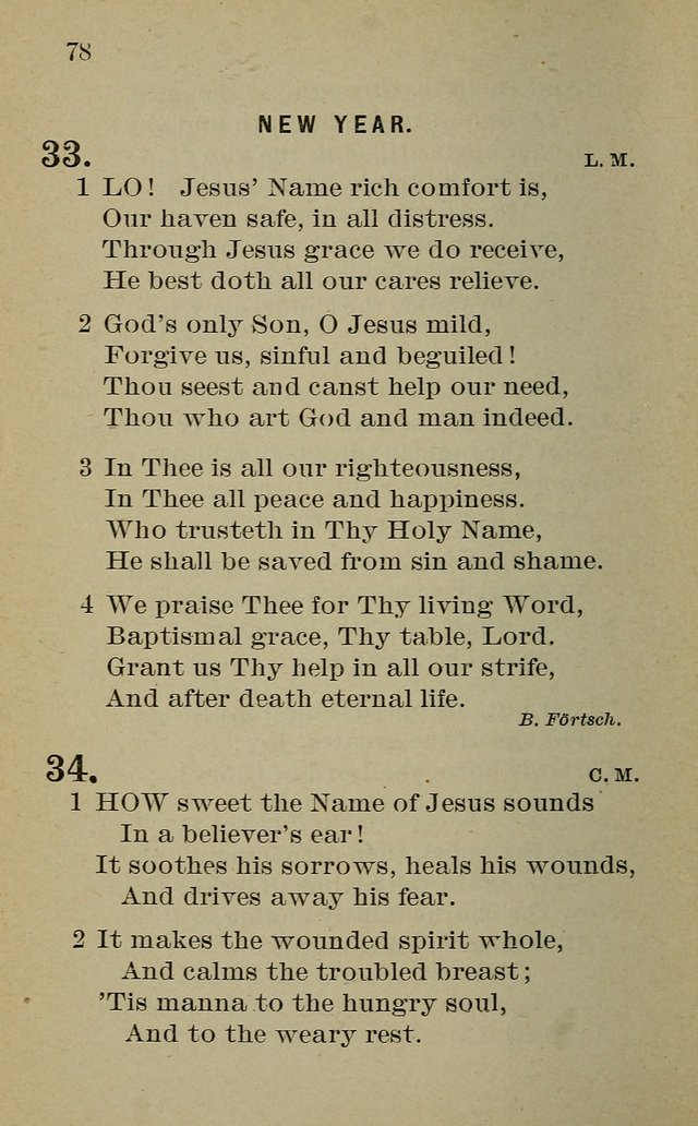 Hymnal: for churches and Sunday-schools of the Augustana Synod page 78