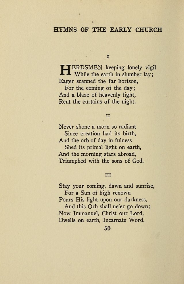 Hymns of the Early Church: translated from Greek and Latin sources; together with translations from a later period; centos and suggestions from the Greek; and several original pieces page 50