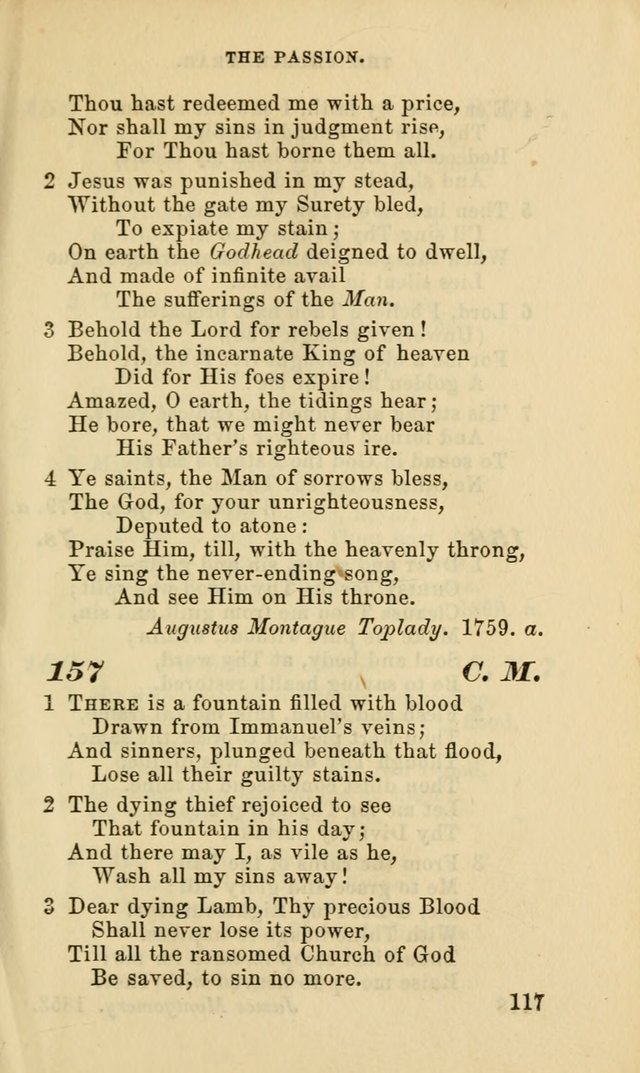 Hymns for the use of the Evangelical Lutheran Church, by the Authority of the Ministerium of Pennsylvania page 117