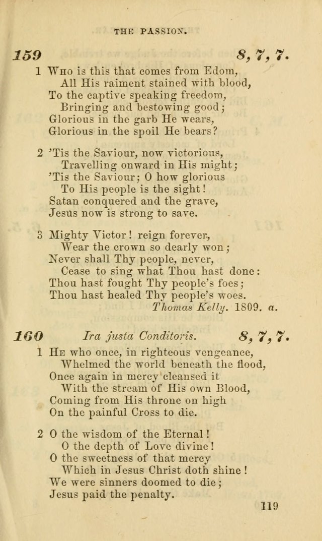 Hymns for the use of the Evangelical Lutheran Church, by the Authority of the Ministerium of Pennsylvania page 119