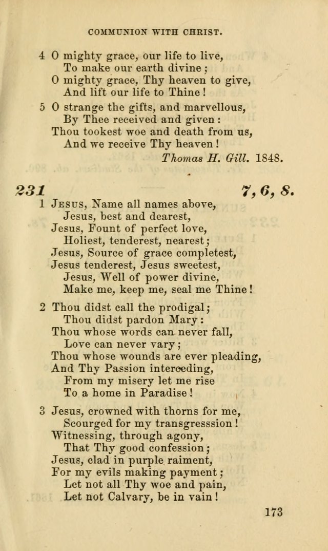 Hymns for the use of the Evangelical Lutheran Church, by the Authority of the Ministerium of Pennsylvania page 173