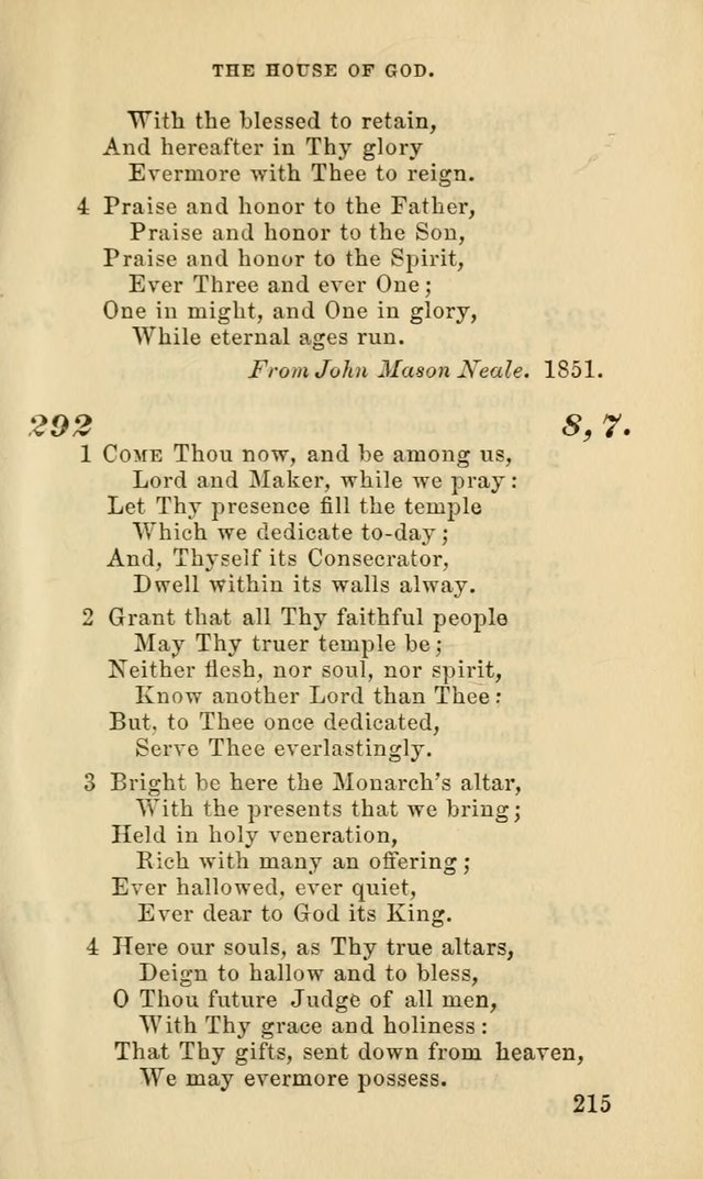 Hymns for the use of the Evangelical Lutheran Church, by the Authority of the Ministerium of Pennsylvania page 215
