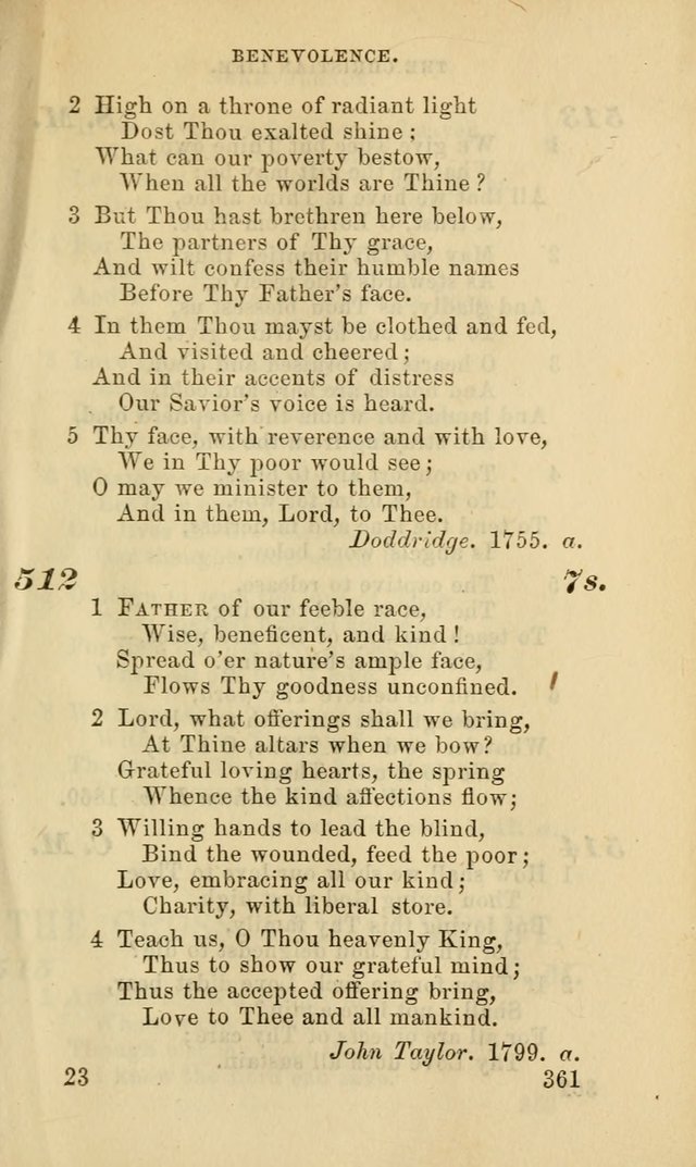 Hymns for the use of the Evangelical Lutheran Church, by the Authority of the Ministerium of Pennsylvania page 361