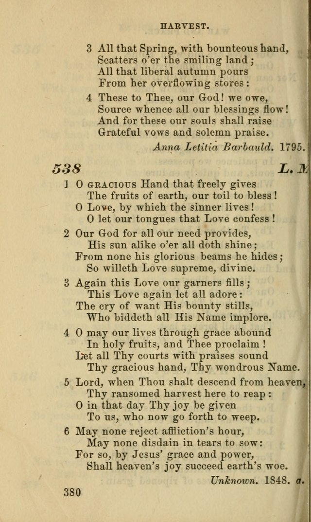 Hymns for the use of the Evangelical Lutheran Church, by the Authority of the Ministerium of Pennsylvania page 380