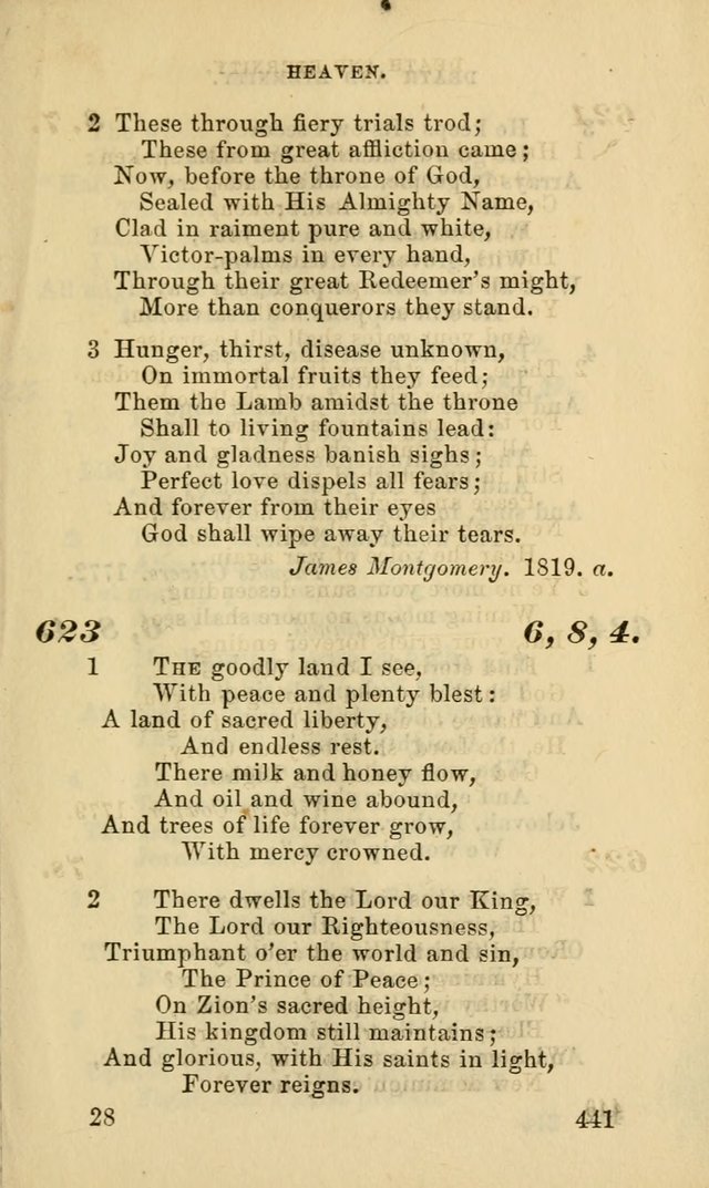 Hymns for the use of the Evangelical Lutheran Church, by the Authority of the Ministerium of Pennsylvania page 441