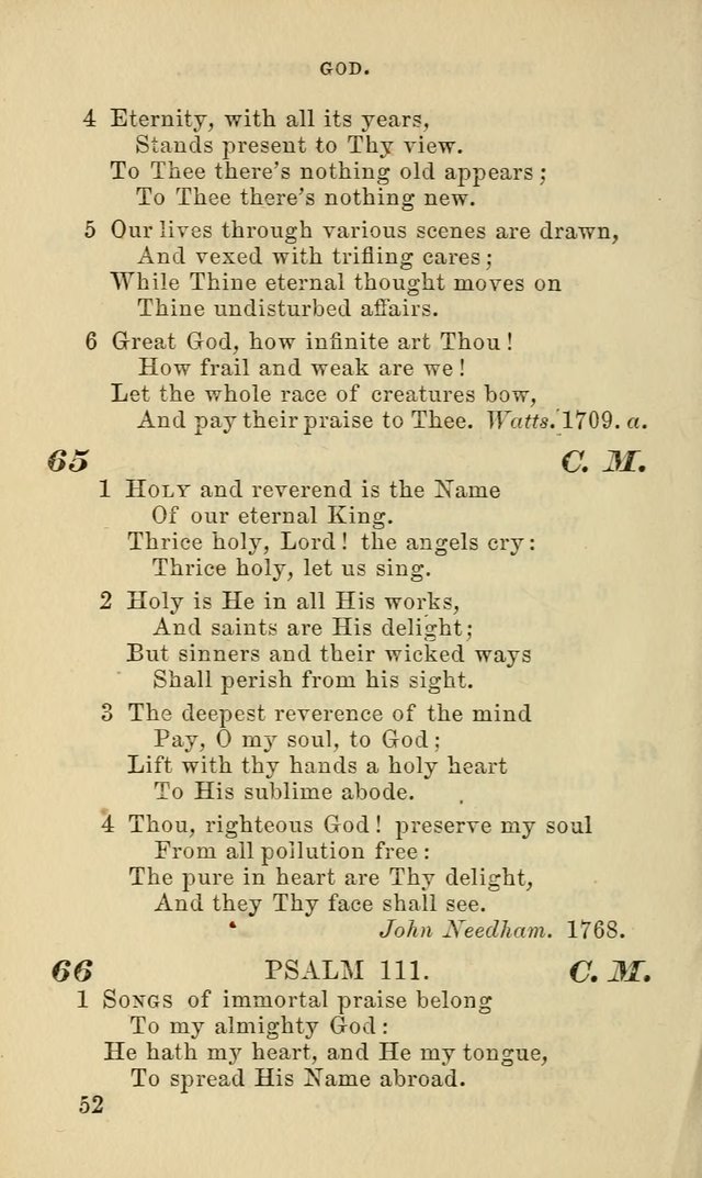 Hymns for the use of the Evangelical Lutheran Church, by the Authority of the Ministerium of Pennsylvania page 52