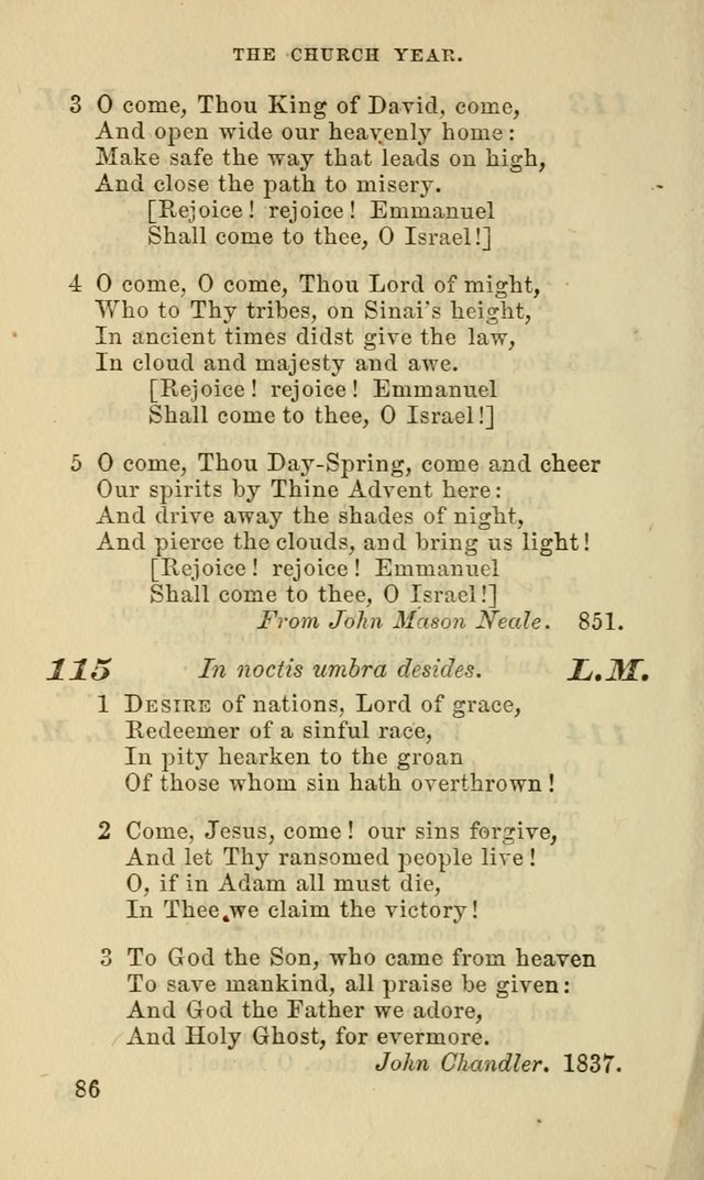 Hymns for the use of the Evangelical Lutheran Church, by the Authority of the Ministerium of Pennsylvania page 86