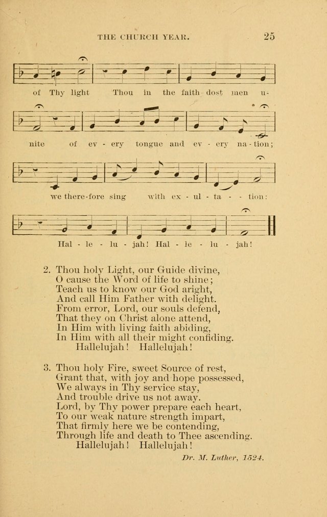 Hymns of the Evangelical Lutheran Church: for the use of English Lutheran Missions page 25