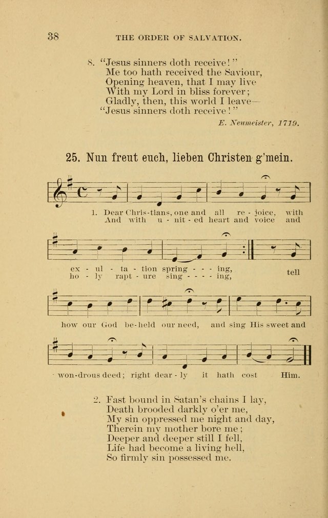 Hymns of the Evangelical Lutheran Church: for the use of English Lutheran Missions page 38