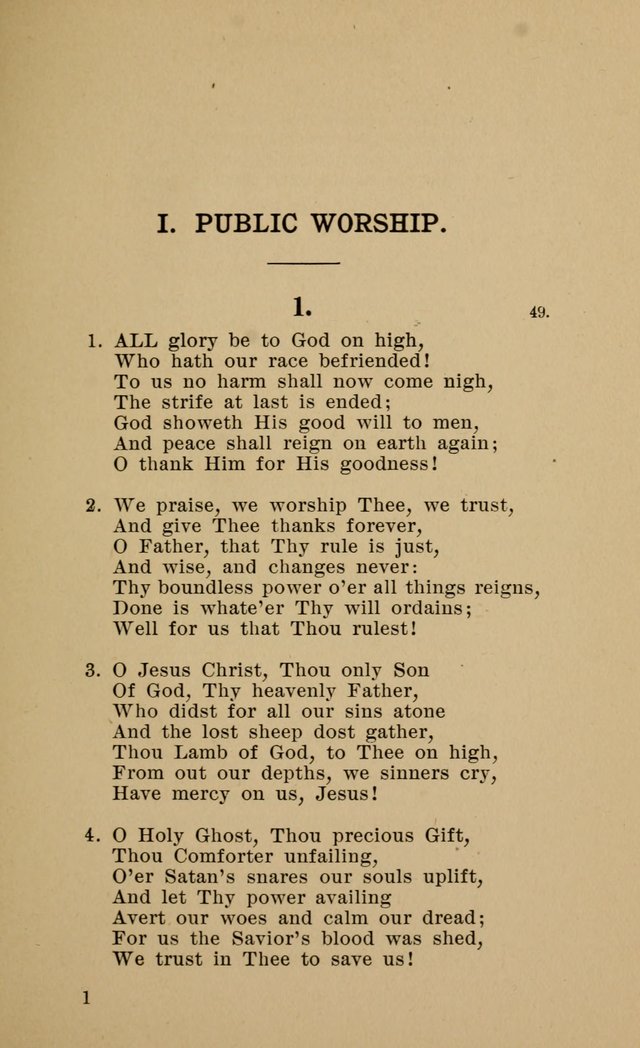 Hymnal for Evangelical Lutheran Missions page 1