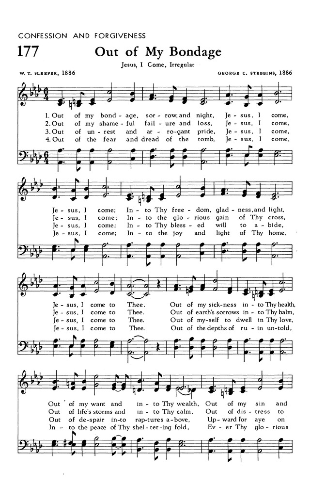 The Hymnal of The Evangelical United Brethren Church page 176