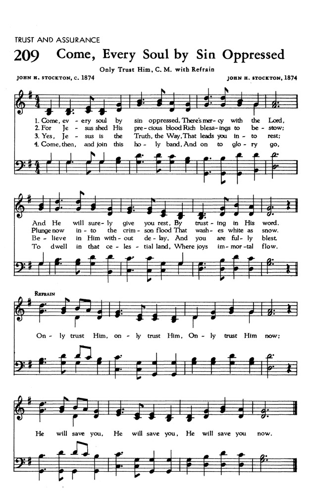 The Hymnal of The Evangelical United Brethren Church page 204