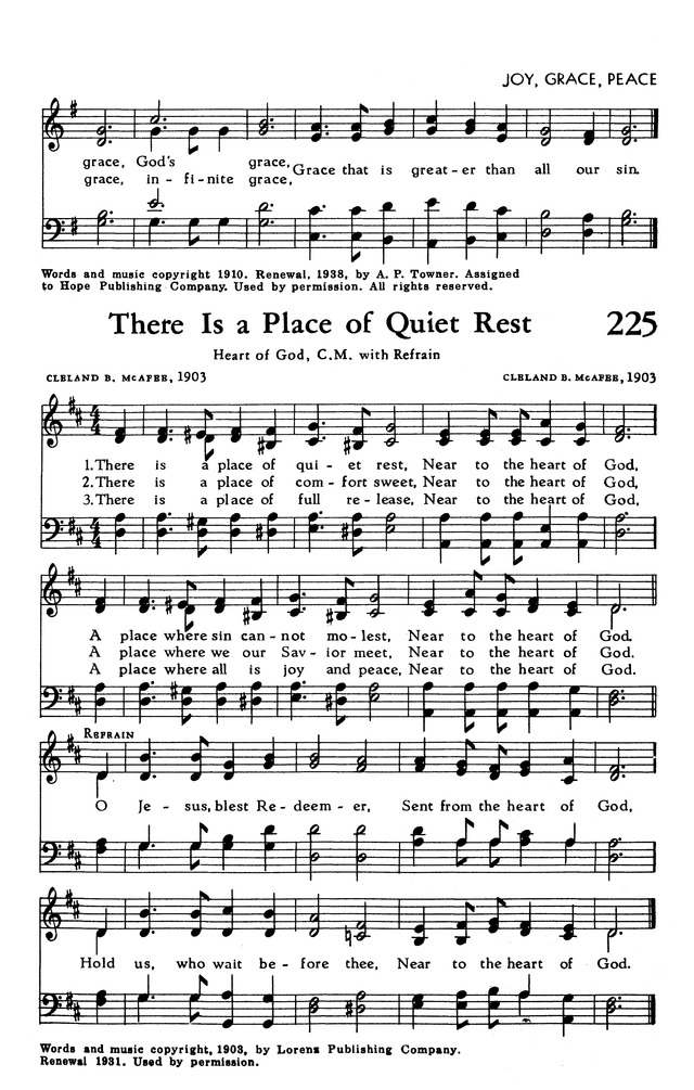 The Hymnal of The Evangelical United Brethren Church page 219