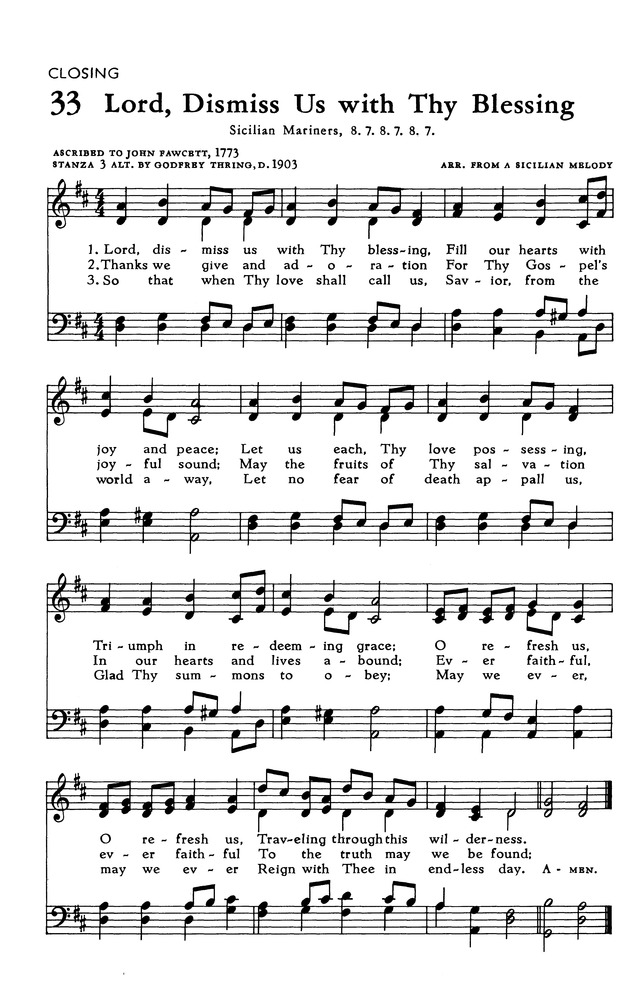 The Hymnal of The Evangelical United Brethren Church page 50