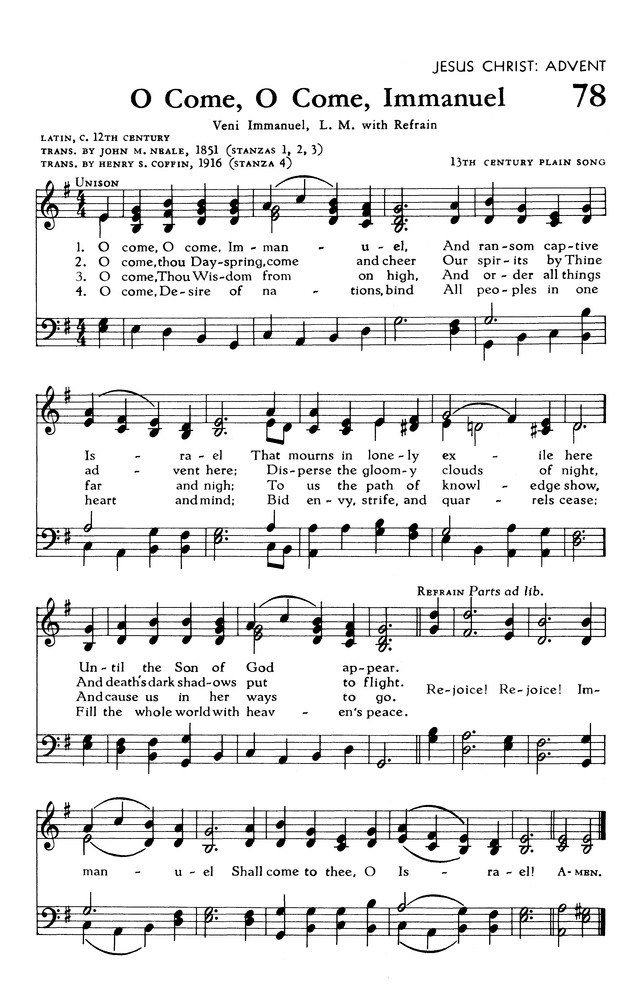 The Hymnal of The Evangelical United Brethren Church page 89